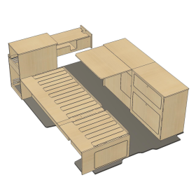 Kit meuble Trafic 3 Nomad SIMPLE VANS pour fourgon aménagé