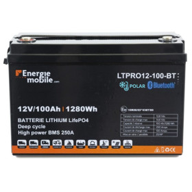 Batterie lithium basse température LTPRO 100Ah 12V Polar d'ENERGIE MOBILE pour fourgon, bateau et camping-car.