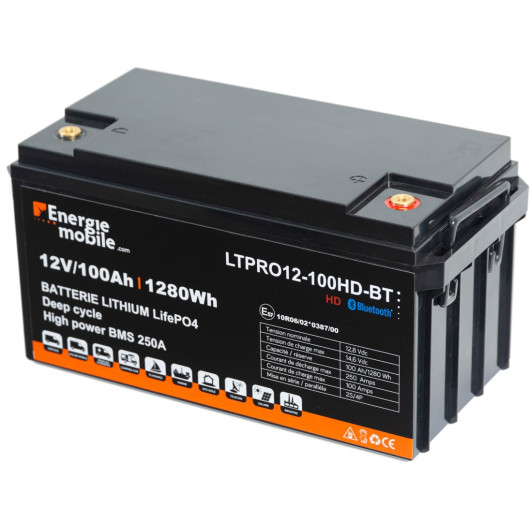 EM Batterie Lithium LTPRO 12-100 Ah BT - 1280 Wh