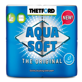 Aqua Soft THETFORD - papier toilette 4 rouleaux pour WC chimique de camping-car, van & bateau