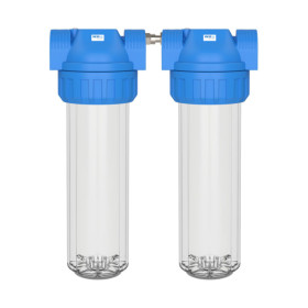Boîtier de filtre à eau double Taille M WM AQUATEC - Porte-filtre pour fourgon, camping-car et bateau