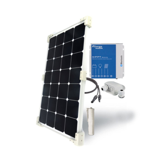 ENERGIE MOBILE Kit panneau solaire 140W cellules PERC et régulateur MPPT