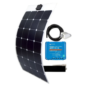 EM kit panneau solaire X-flex ETFE 115W - VICTRON Bluesolar MPPT 75/10 pour bateau et camping-car-1
