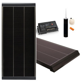 VECHLINE kit solaire Deep Power 75W MPPT le panneau solaire black pour bateau et camping-car.