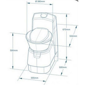 Couvercle complet du réservoir de toilette DOMETIC CT série 3
