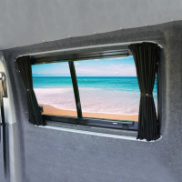 Rideau coulissant fixe pour vitre de camping-car van et fourgon aménagé - H2R Equipements
