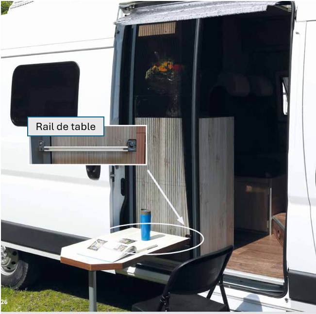 REMIcare avec rail de table pour fourgon Ducato