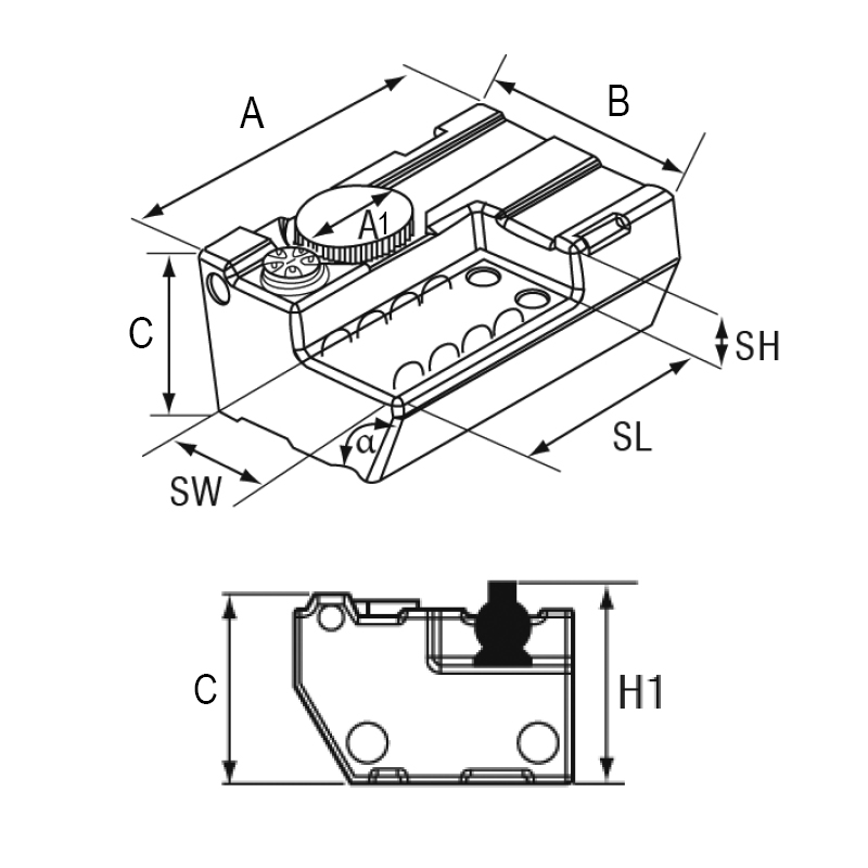 Dimensions du résservoir 100 L BORA avec sa pompe