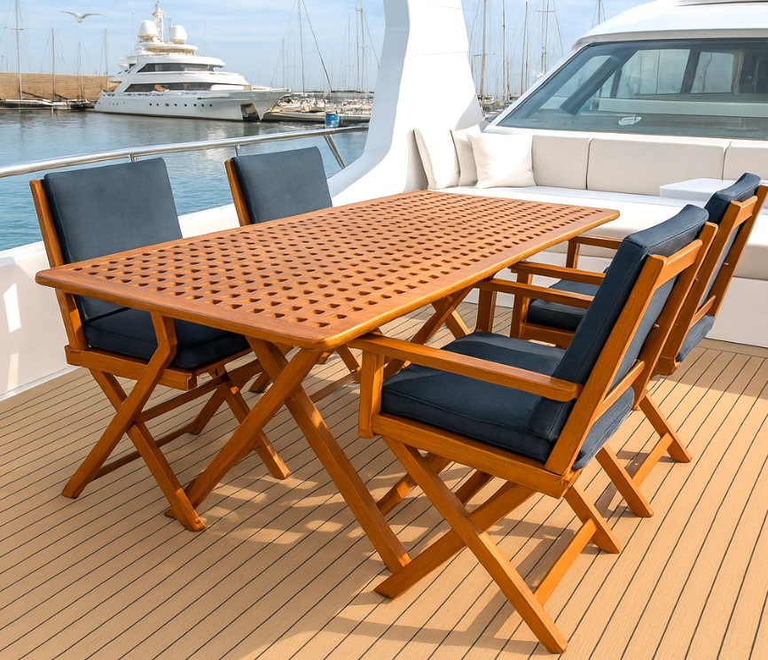 ARC MARINE : le mobilier en teck qui sublime votre bateau et van aménagé