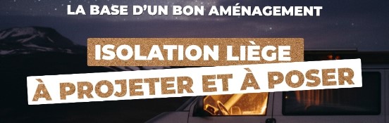 Liège à projeter et à poser : isolation naturelle van et fourgon